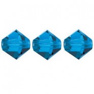 Preciosa MC Bicone 3mm beads Capri blue 60310